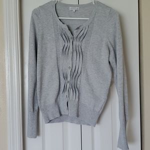 Grey ruffle cardigan